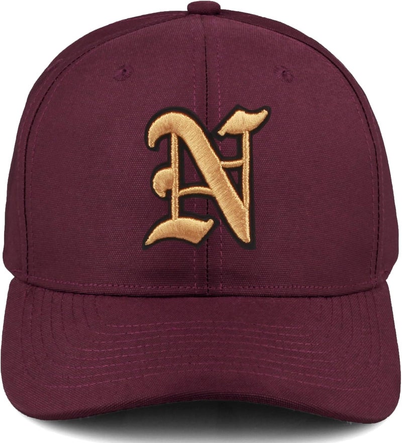 Daxton Store Premium Mid Profile Hat Semi Curved Visor Cap Black Gold Gothic Embroidered A to Z Letter Number Initial - Image 2